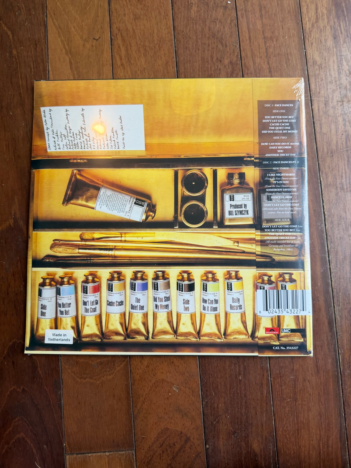 The Who - Face Dances (Record Store Day exclusive blue and yellow vinyl)