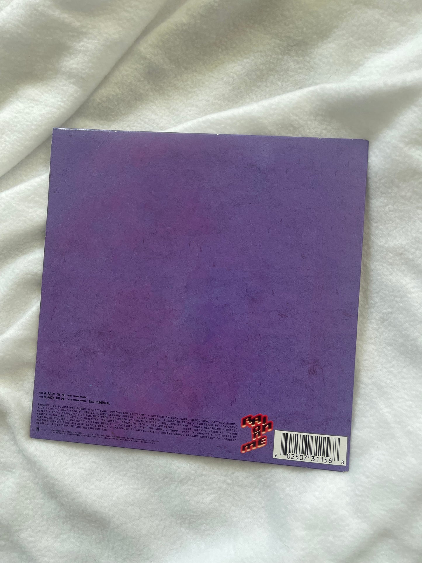 Lady Gaga - Rain On Me (7” Yellow Vinyl)