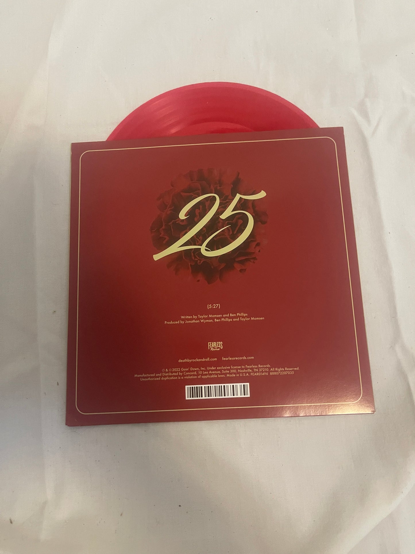 The Pretty Reckless - 25 (webstore exclusive translucent red 7” vinyl)