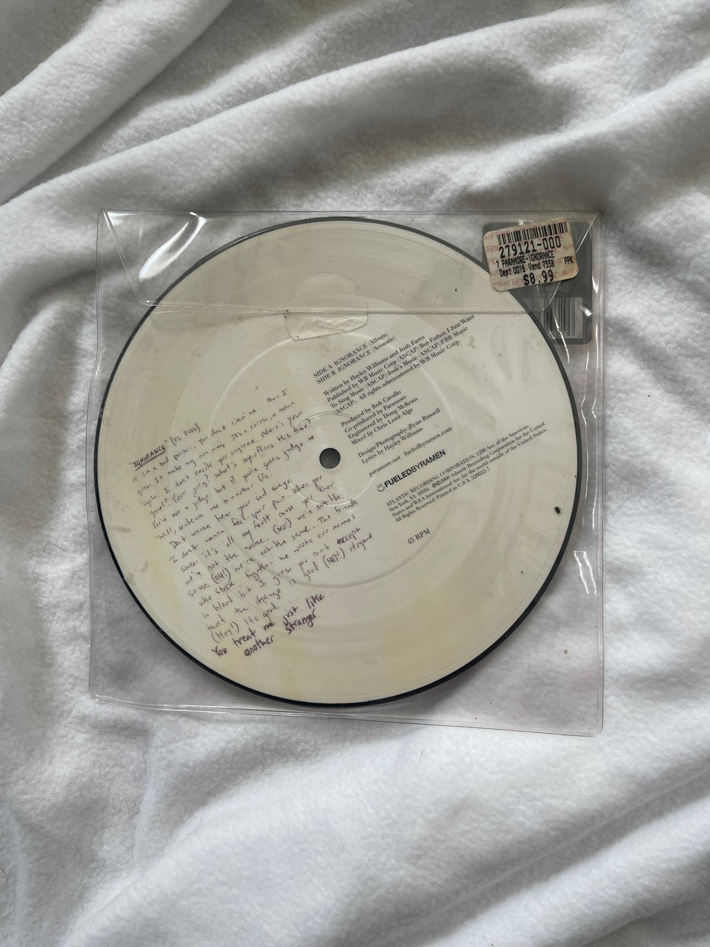 Paramore - Ignorance (Hot Topic Exclusive picture disc vinyl)