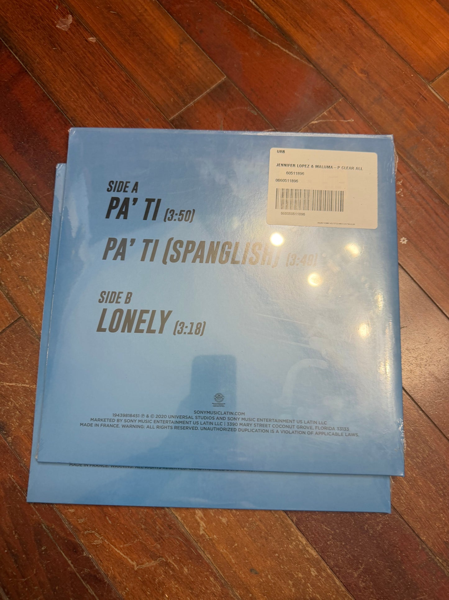 Jennifer Lopez and Maluma - Pa' Ti / Lonely (Urban Outfitters exclusive clear vinyl)