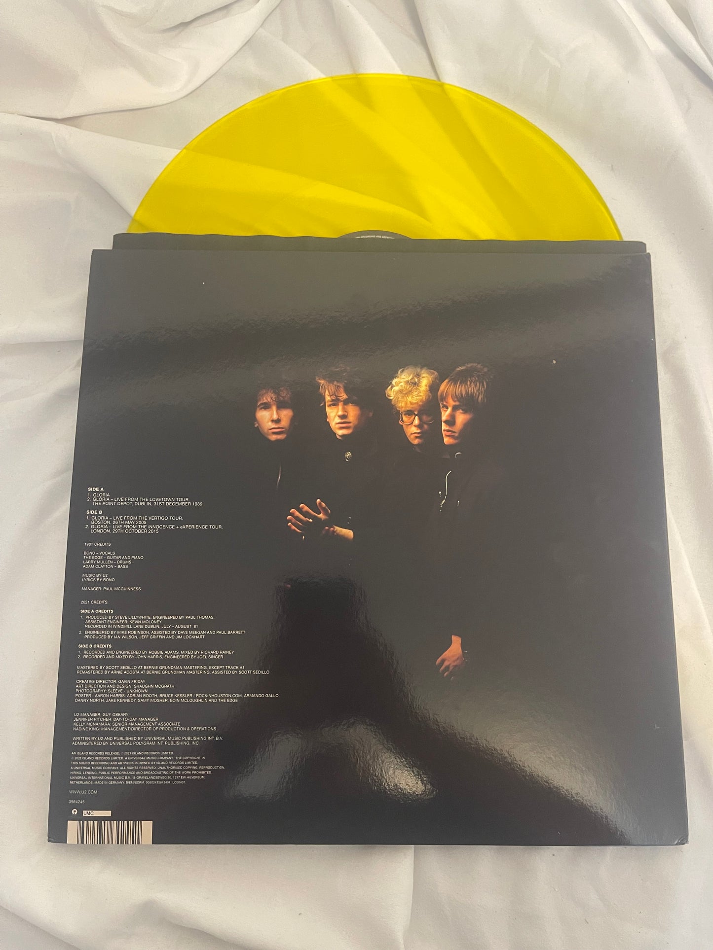 U2 - Gloria (Record Store Day Black Friday exclusive Sun Yellow vinyl)