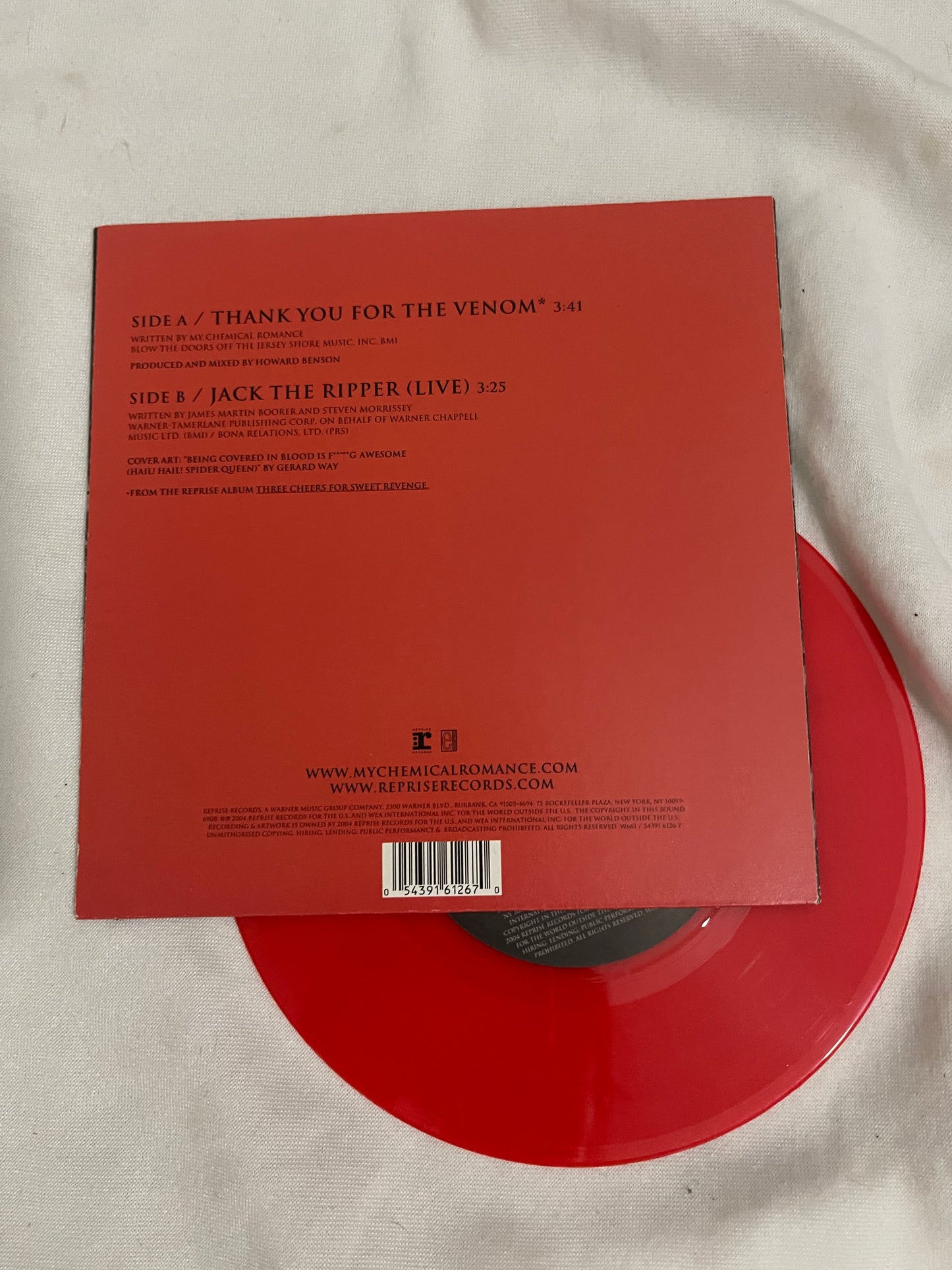 My Chemical Romance - Thank You For The Venom (limited edition red 7” vinyl)