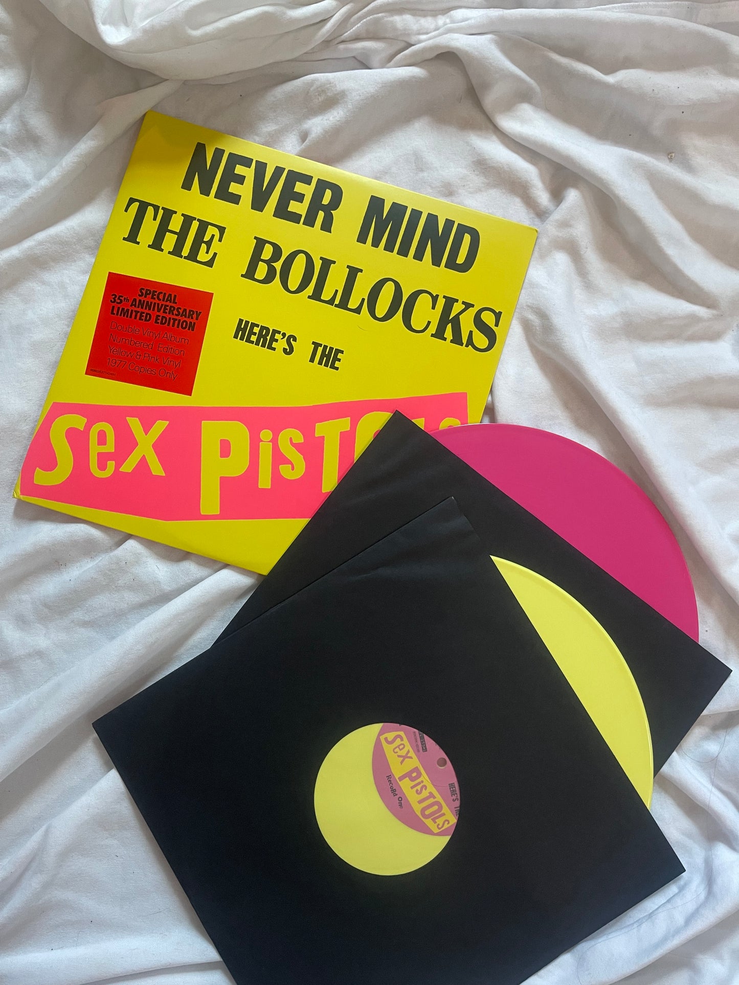 Sex Pistols - Never Mind The Bollocks, Here’s The Sex Pistols (limited edition pink and yellow vinyl)