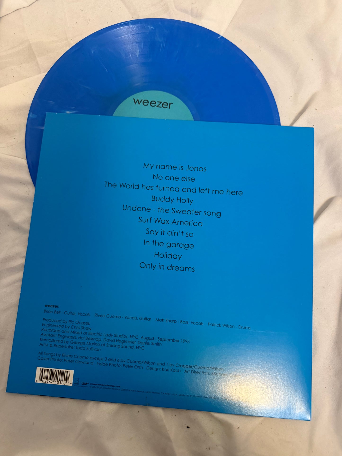 Weezer - Weezer (blue album) (Target exclusive blue and white marble vinyl) (display only)
