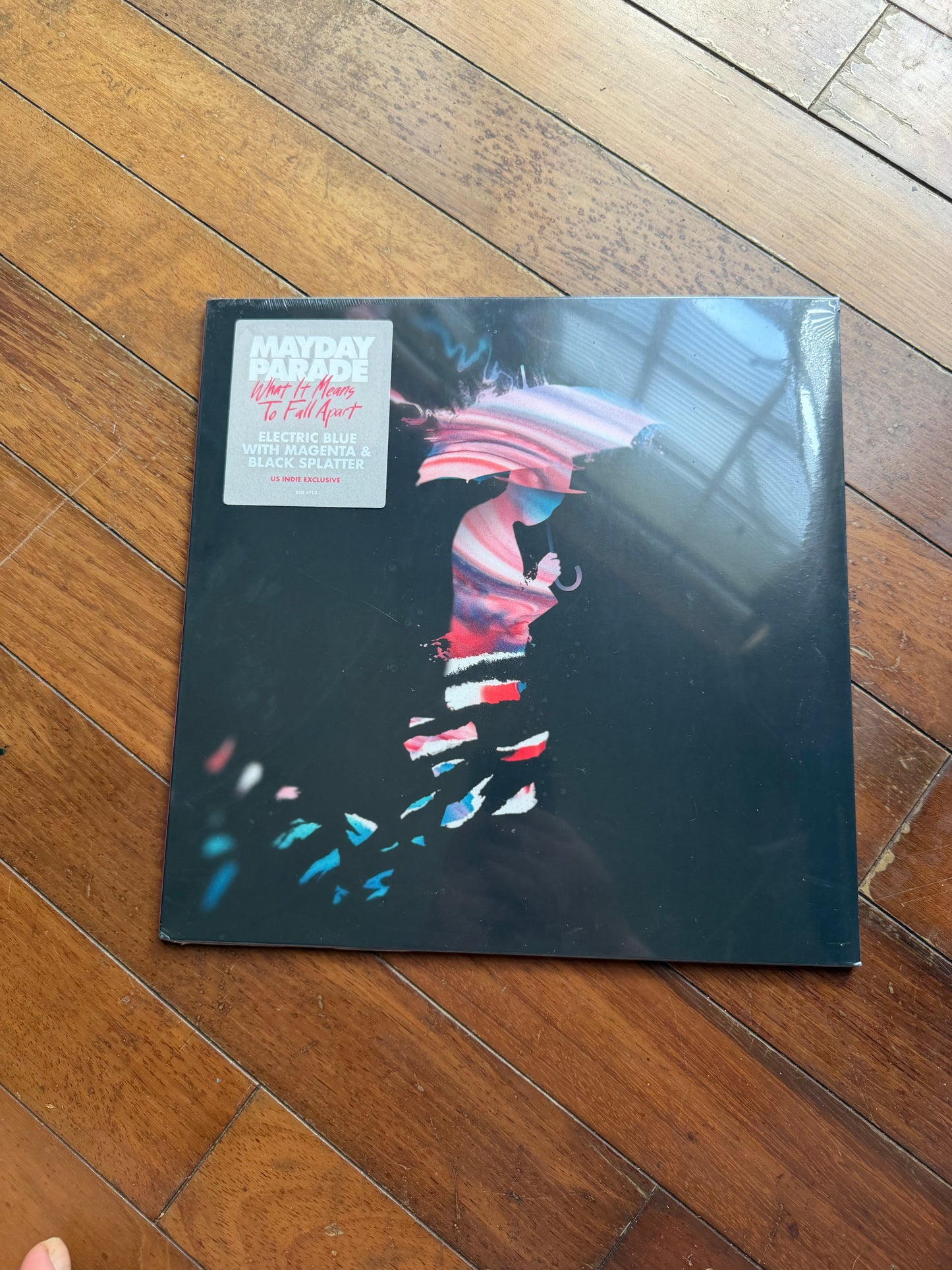 Mayday Parade - What It Means To Fall Apart (indie exclusive electric blue with magenta and black splatter vinyl)