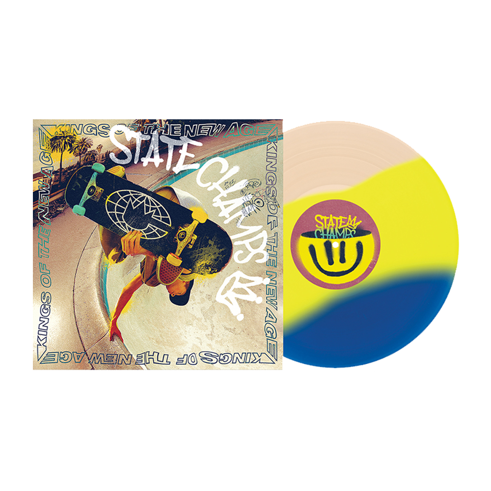 State Champs - Kings Of The New Age (Rock Sound exclusive beer/neon yellow/royal blue tri-stripe vinyl)