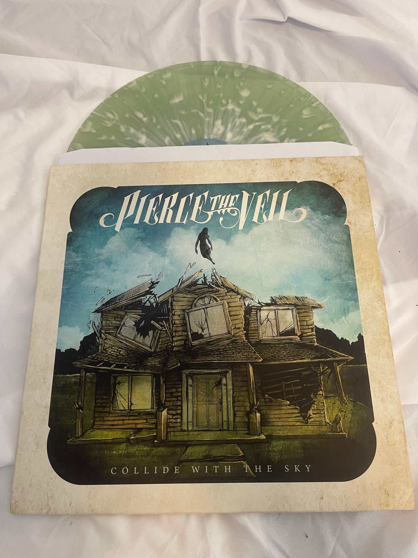 Pierce The Veil -  Collide With The Sky (Coke bottle green with bone splatter vinyl)