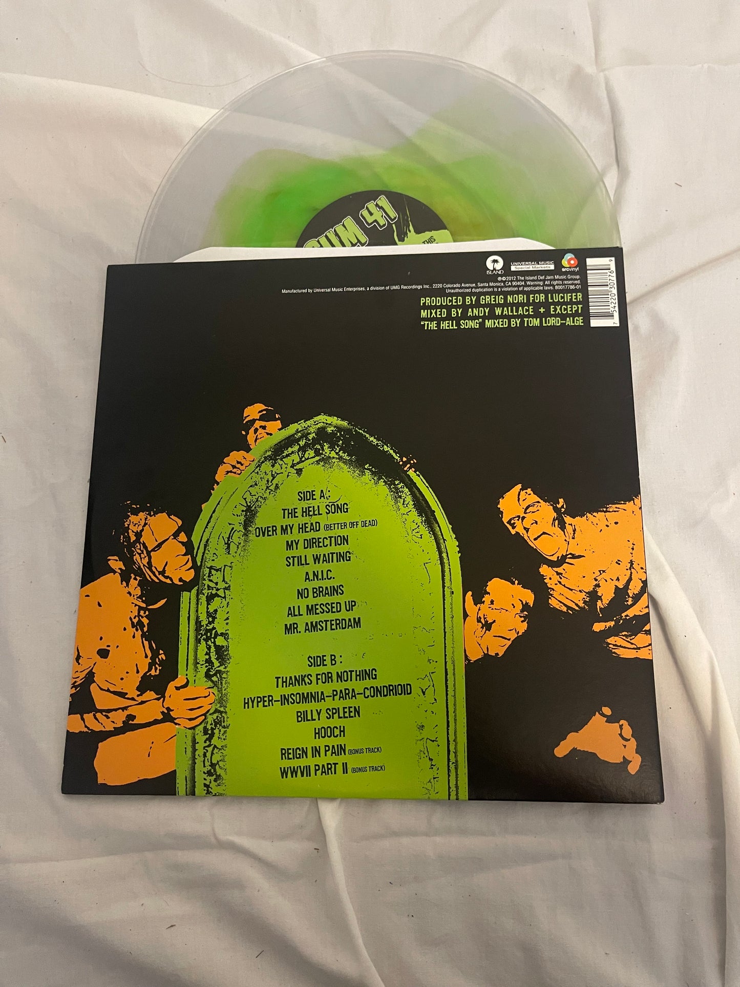 Sum 41 - Does This Look Infected? (15th anniversary edition clear with marbled green blob vinyl)
