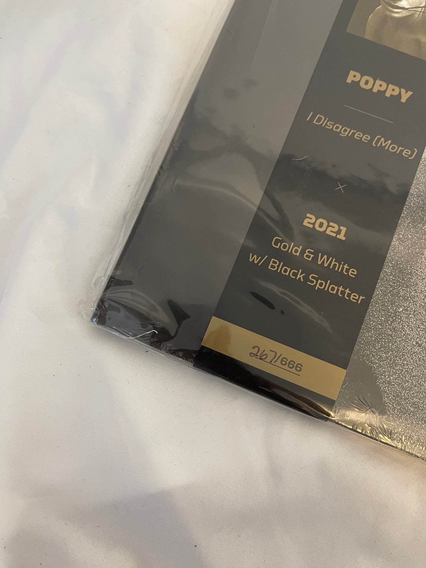 Poppy - I Disagree (More) (267) (gold and white with black splatter revolver exclusive vinyl)