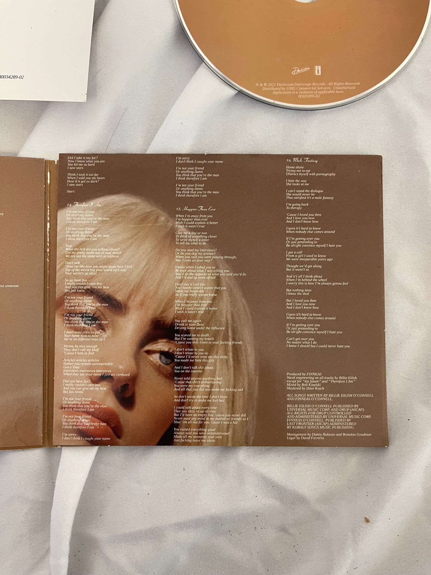 Billie Eilish - Happier Than Ever (webstore exclusive splatter painted CD)