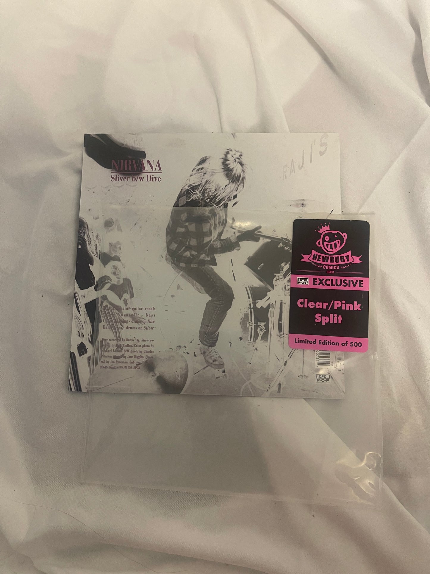 Nirvana - Sliver (Newbury Comics exclusive clear/pink split vinyl)