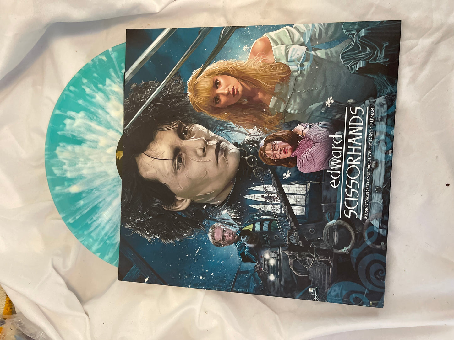Danny Elfman - Edward Scissorhands (Soundtrack (Waxworks exclusive 40th anniversary Ice Sculpture And Snow blue with white splatter vinyl)