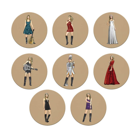 Taylor Swift Fearless Eras Collection Coaster Set