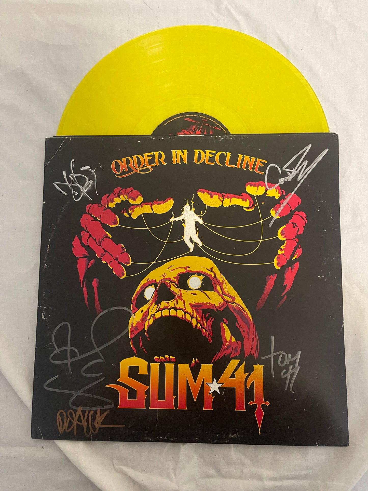 Sum 41 - Order In Decline (UK exclusive translucent yellow vinyl) (SIGNED!!!)
