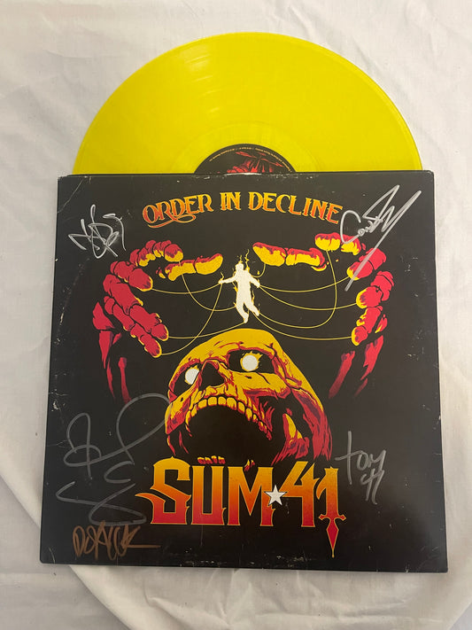 Sum 41 - Order In Decline (UK exclusive translucent yellow vinyl) (SIGNED!!!)