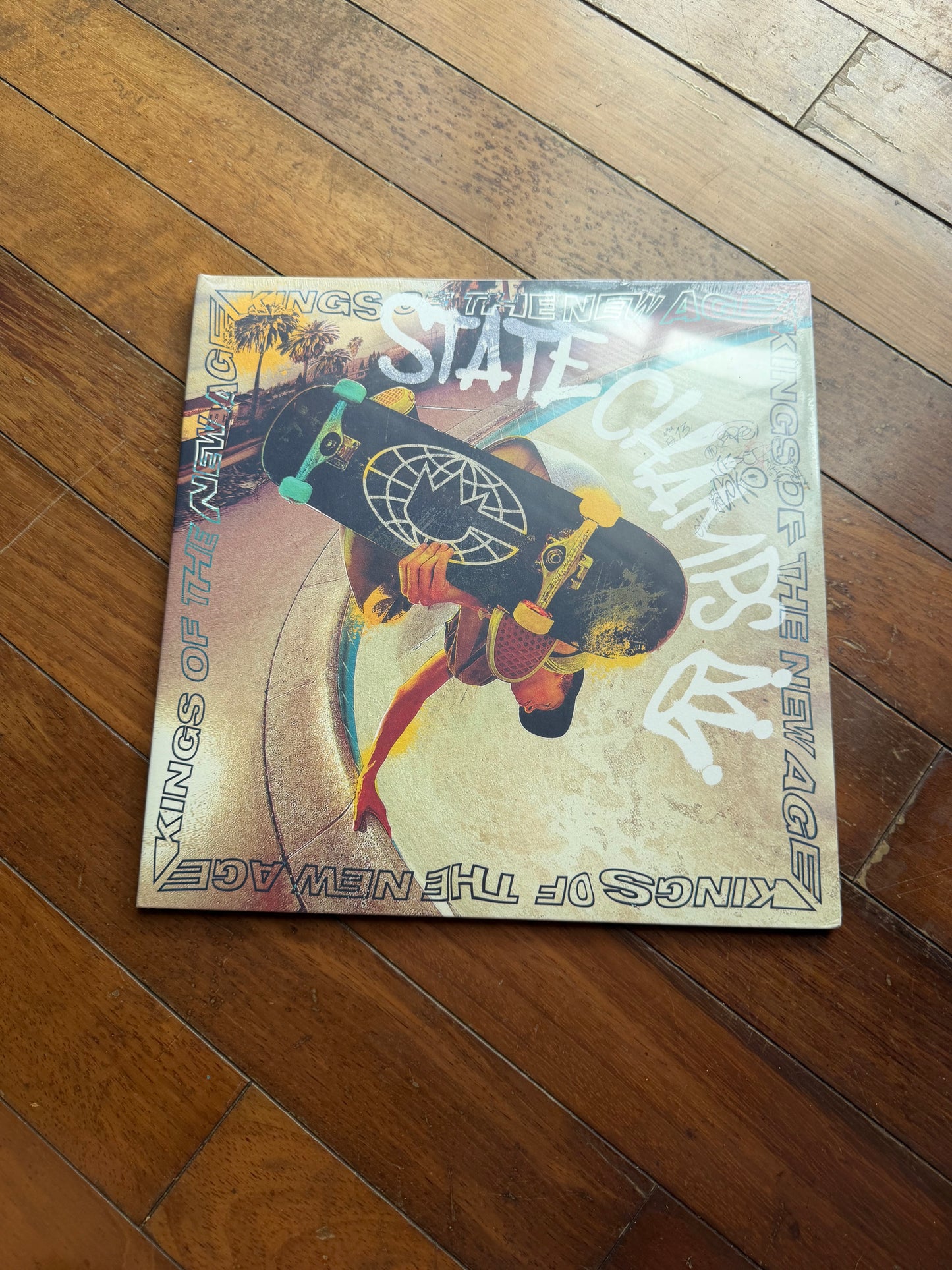 State Champs - Kings Of The New Age (Rock Sound exclusive beer/neon yellow/royal blue tri-stripe vinyl)