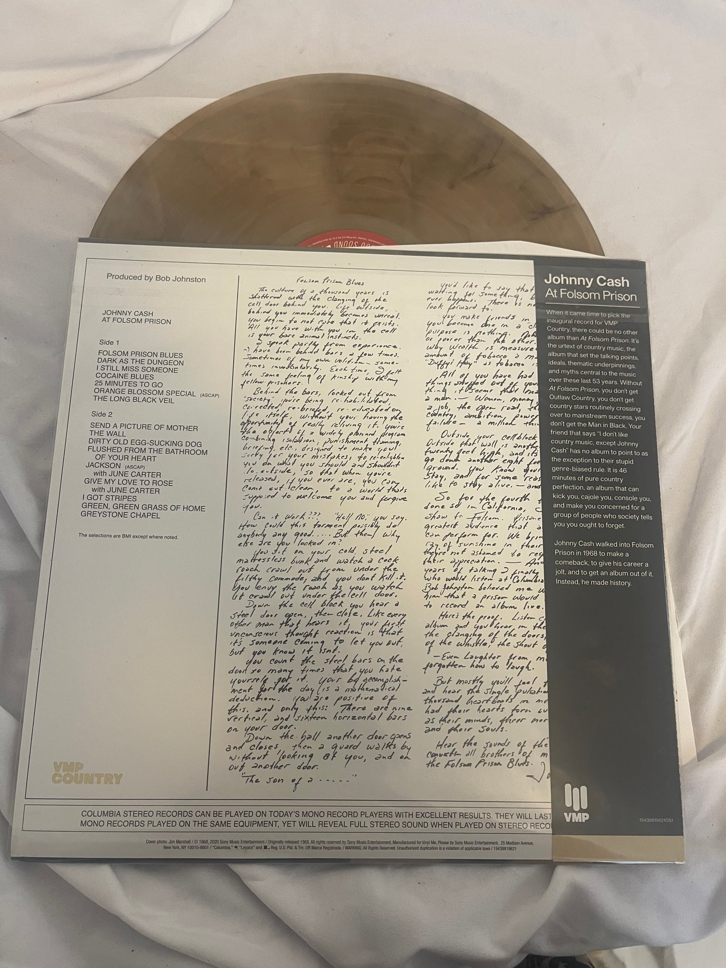 Johnny Cash - At Folsom Prison (Vinyl Me Please exclusive tan with black swirl vinyl)