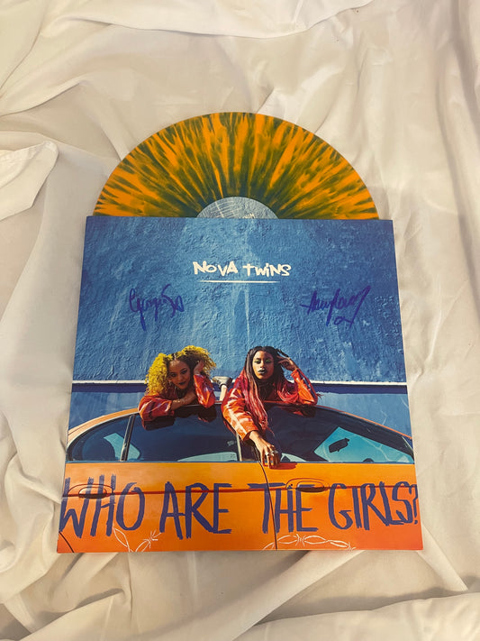 Nova Twins - Who Are The Girls? (exclusive orange and blue splatter vinyl SIGNED COVER)