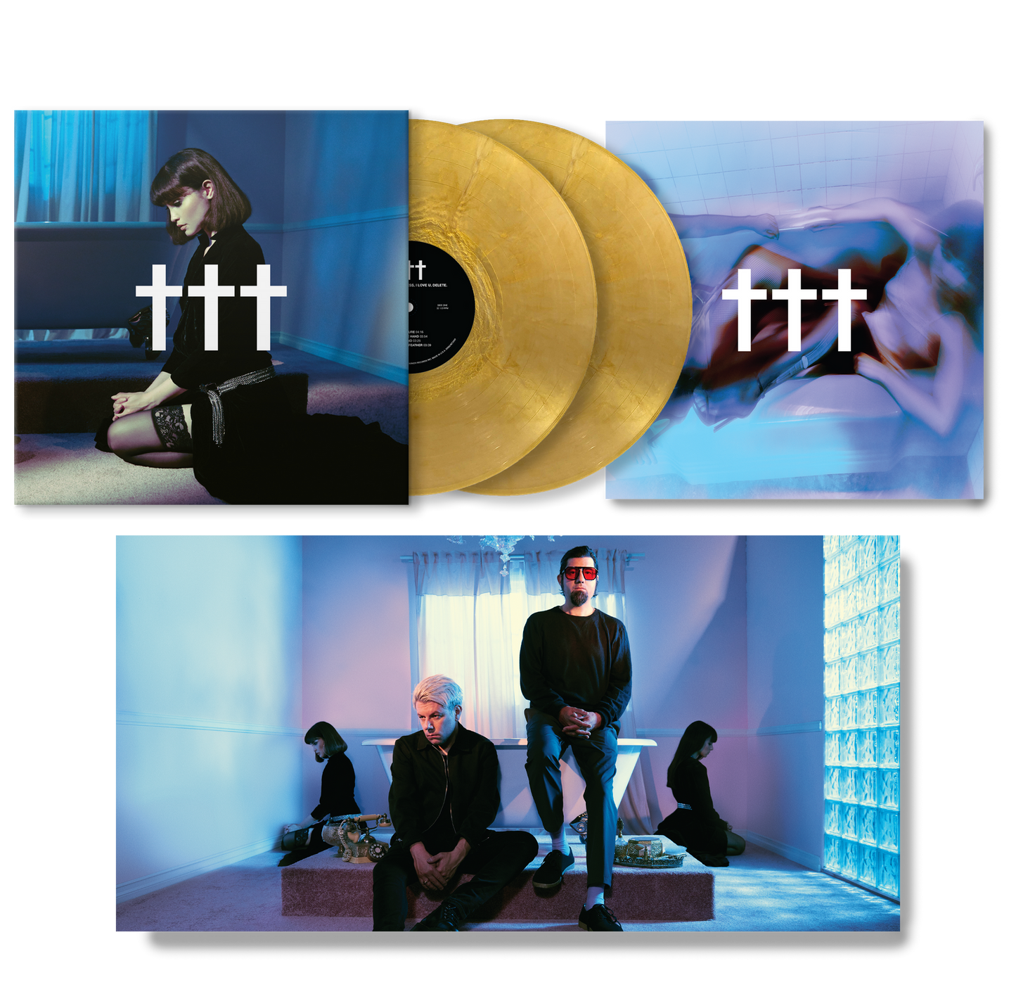 Crosses - Goodnight, God Bless, I Love U, Delete. (Webstore exclusive metallic gold vinyl)
