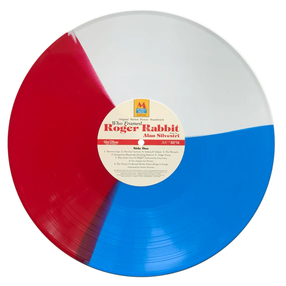 Who Framed Roger Rabbit - Original Motion Picture Soundtrack (Mondo exclusive tri-color red, white, blue vinyl)