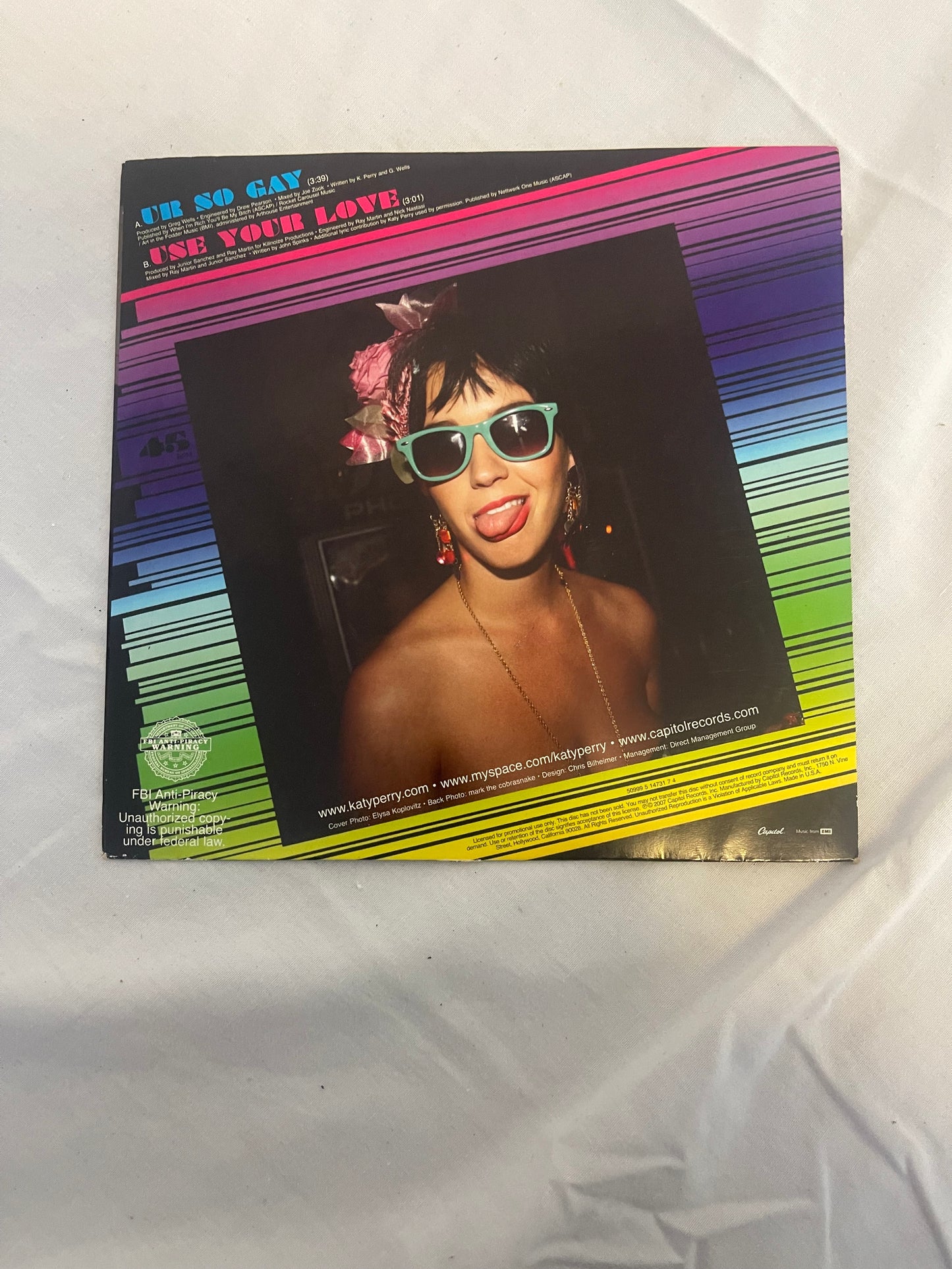 Katy Perry -  Ur So Gay (promo pink vinyl)
