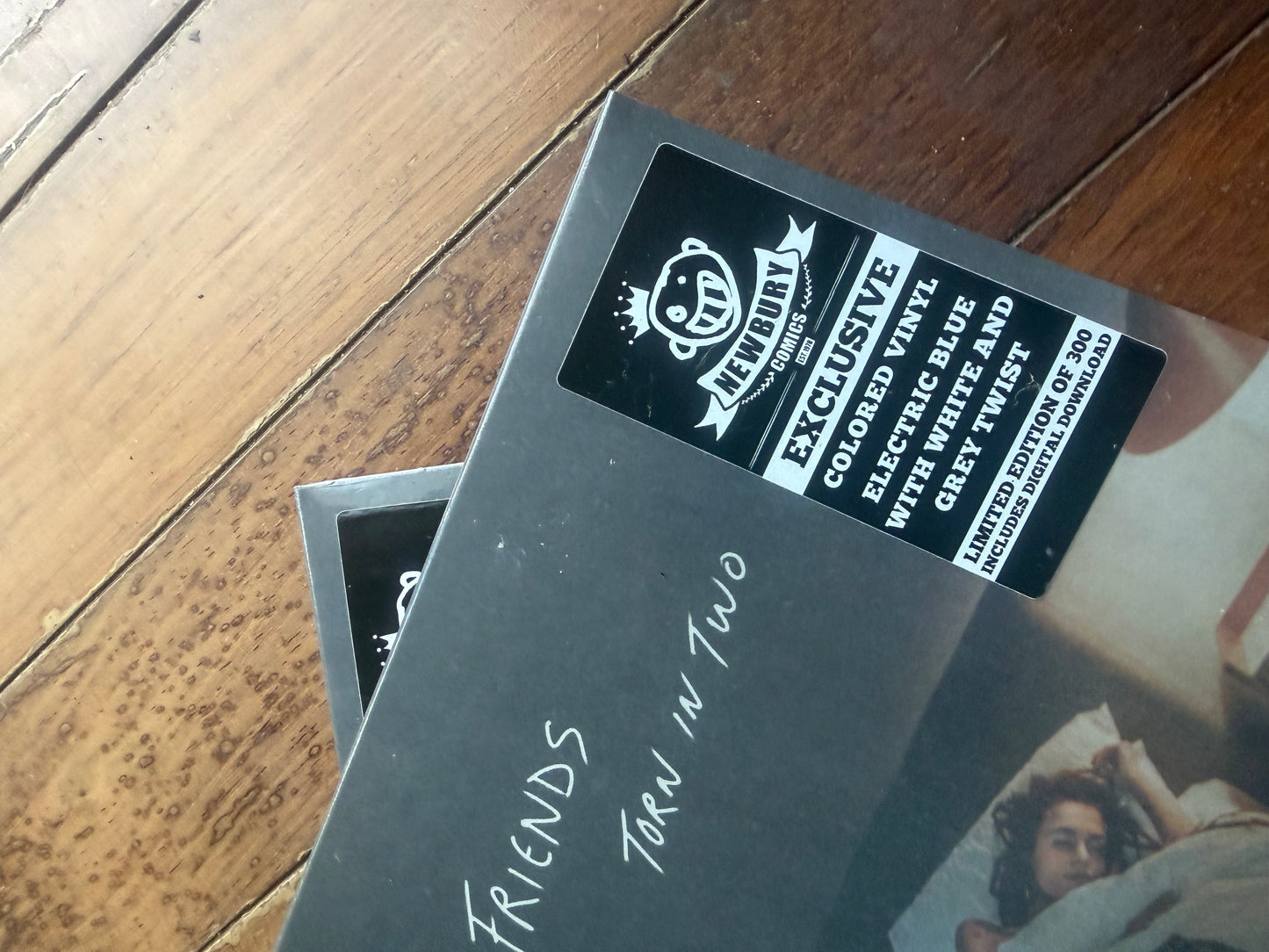 Real Friends - Torn In Two (Newbury Comics exclusive electric blue with white and grey twist vinyl)