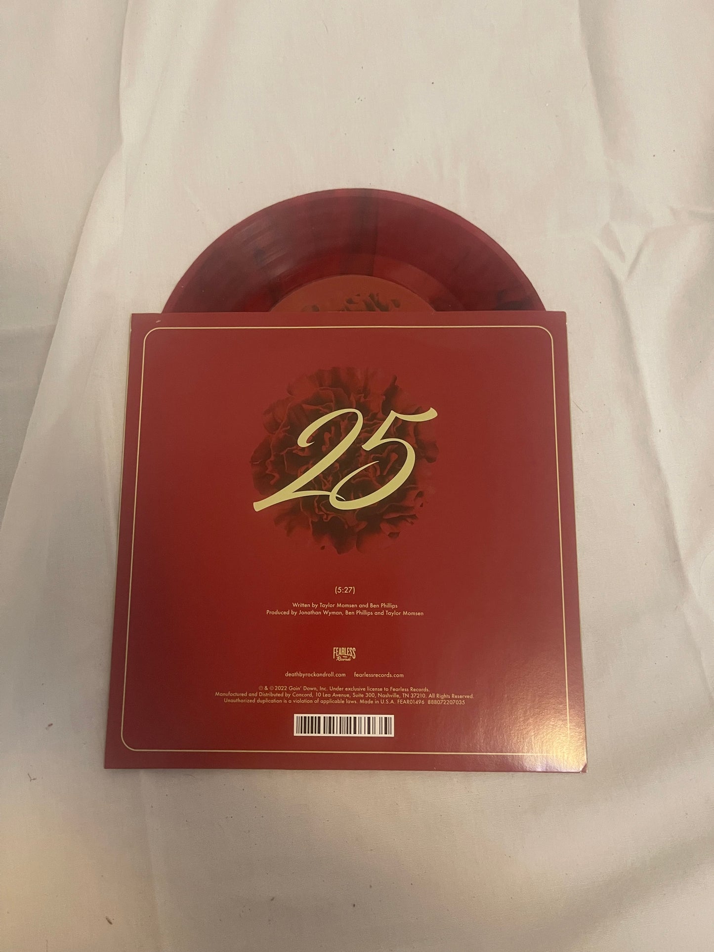 The Pretty Reckless - 25 (webstore exclusive translucent red with black swirl 7” vinyl)