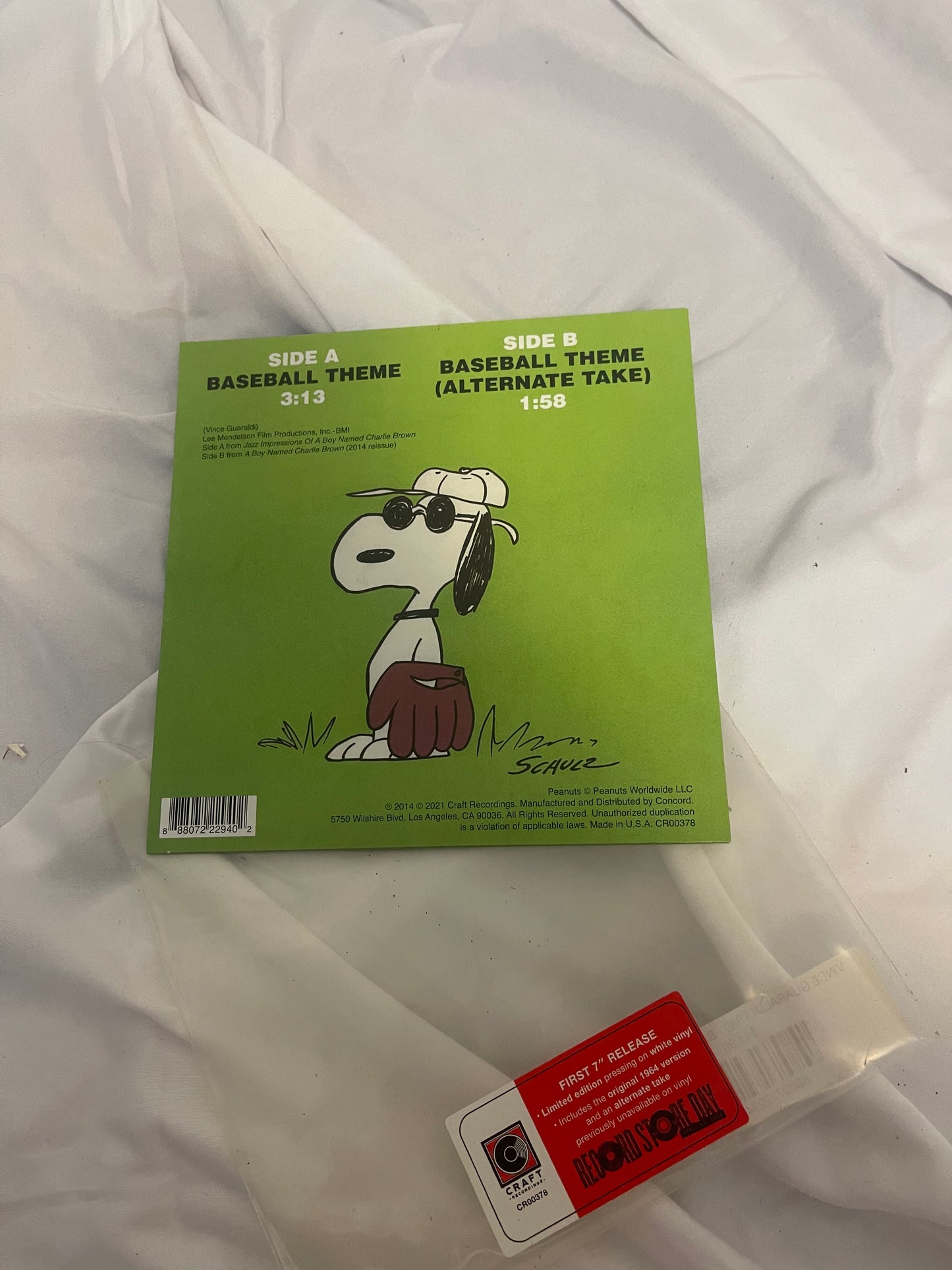 Vince Guaraldi Trio - Baseball Theme (Record Store Day exclusive white vinyl)