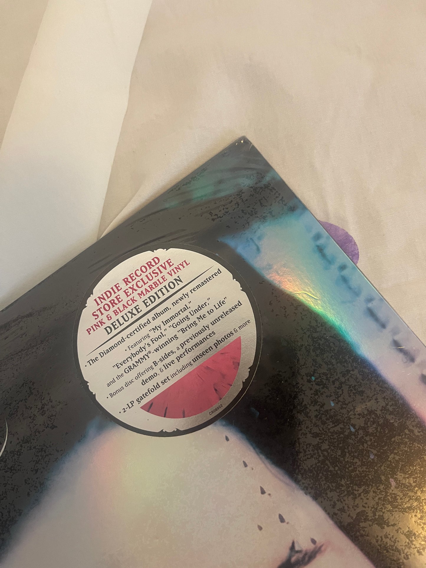 Evanescence - Fallen (20th anniversary indie exclusive pink and black marble vinyl)