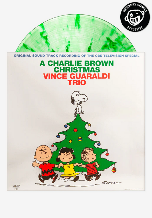 Vince Guaraldi Trio - A Charlie Brown Christmas (Newbury comics exclusive clear with green swirl and foil jacket vinyl)
