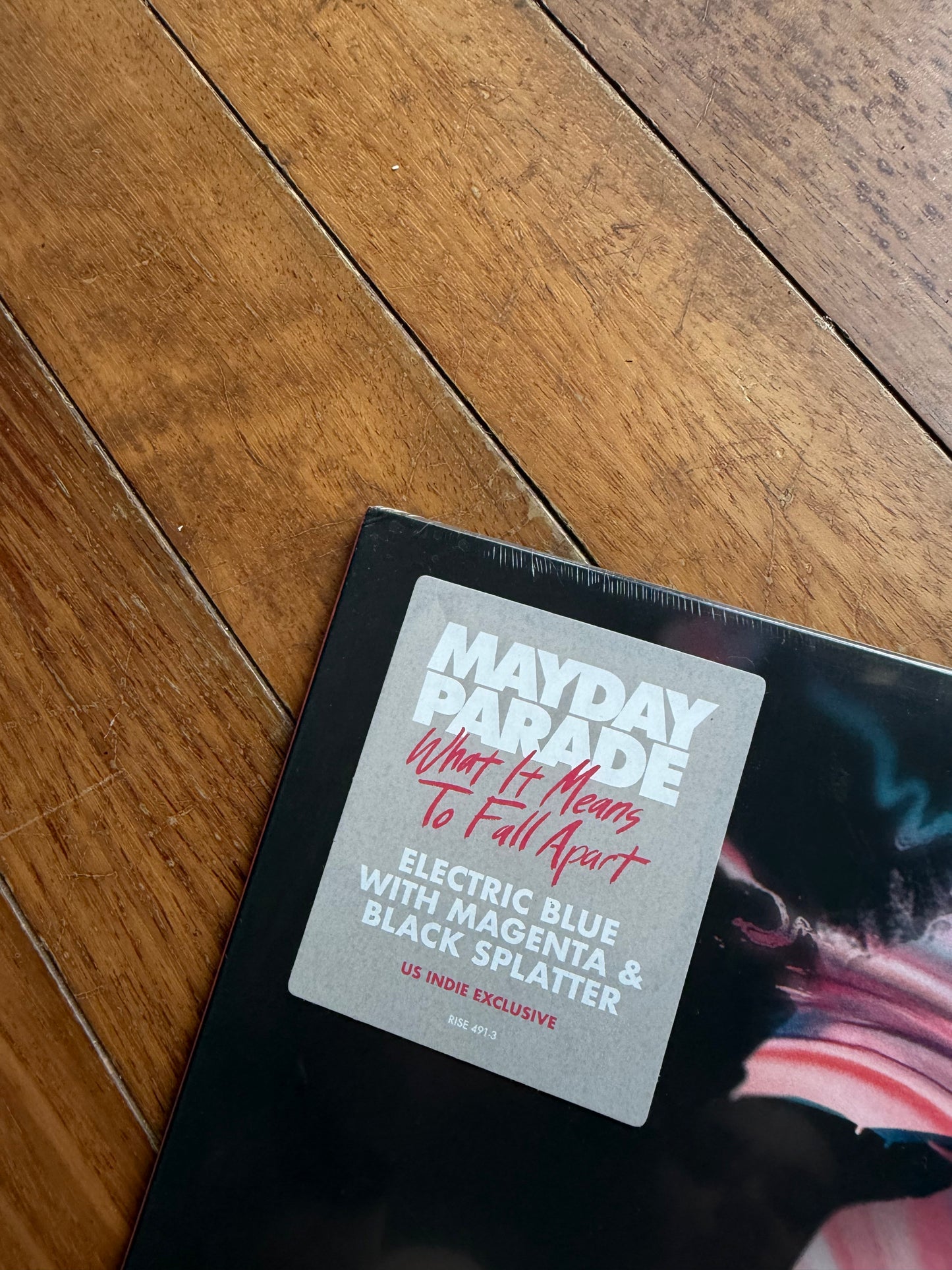 Mayday Parade - What It Means To Fall Apart (indie exclusive electric blue with magenta and black splatter vinyl)