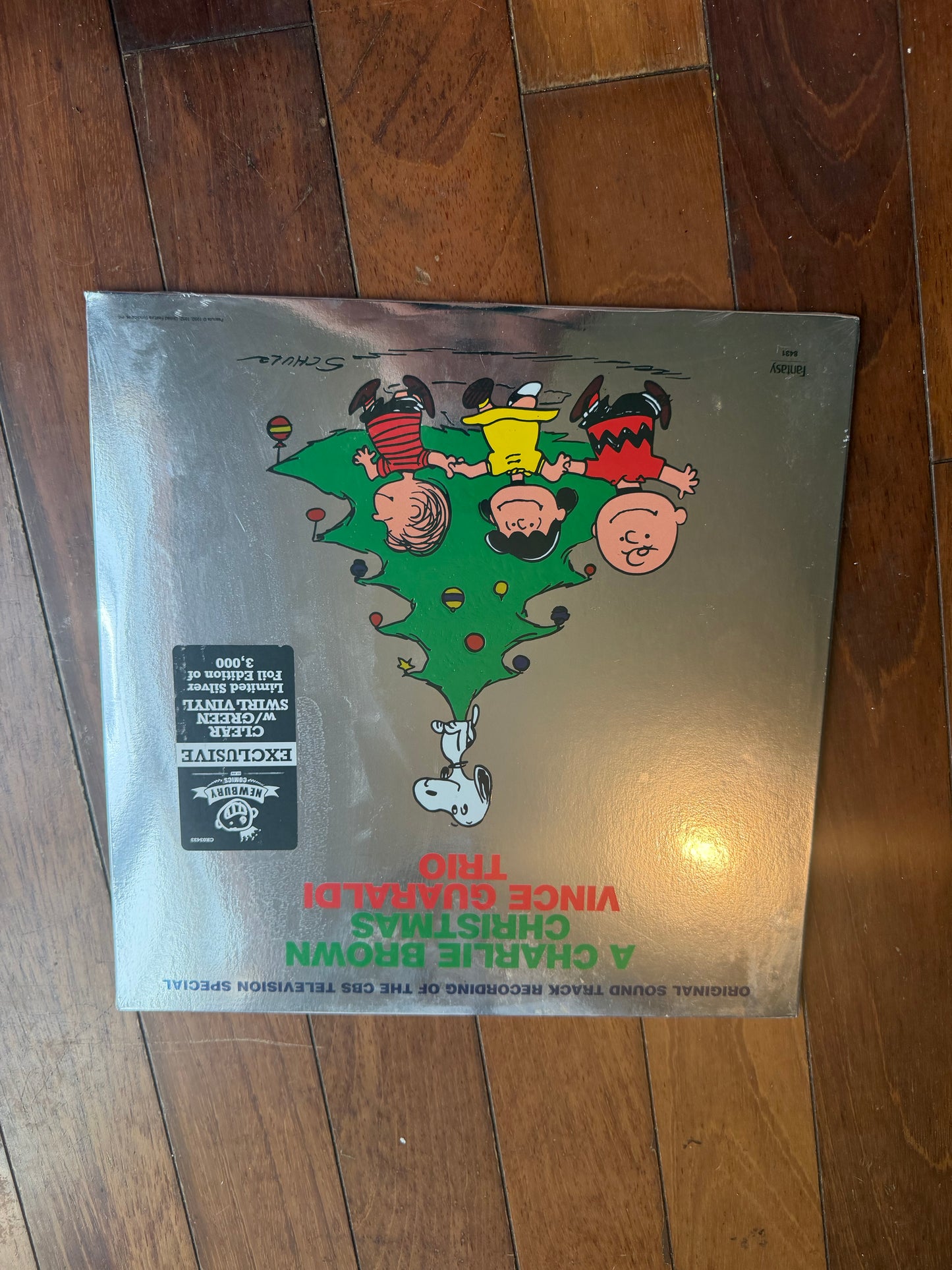 Vince Guaraldi Trio - A Charlie Brown Christmas (Newbury comics exclusive clear with green swirl and foil jacket vinyl)