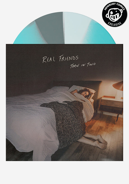 Real Friends - Torn In Two (Newbury Comics exclusive electric blue with white and grey twist vinyl)