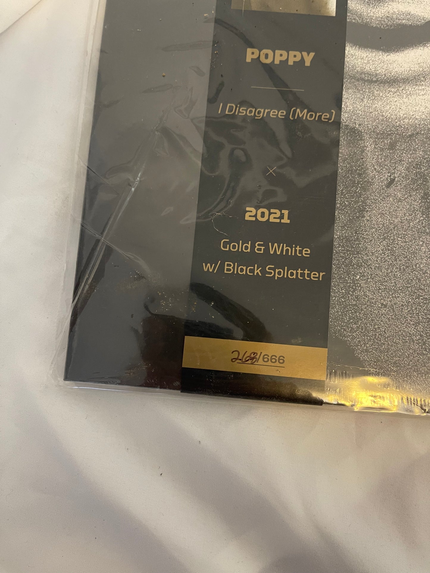 Poppy - I Disagree (More) (268) (gold and white with black splatter revolver exclusive vinyl)