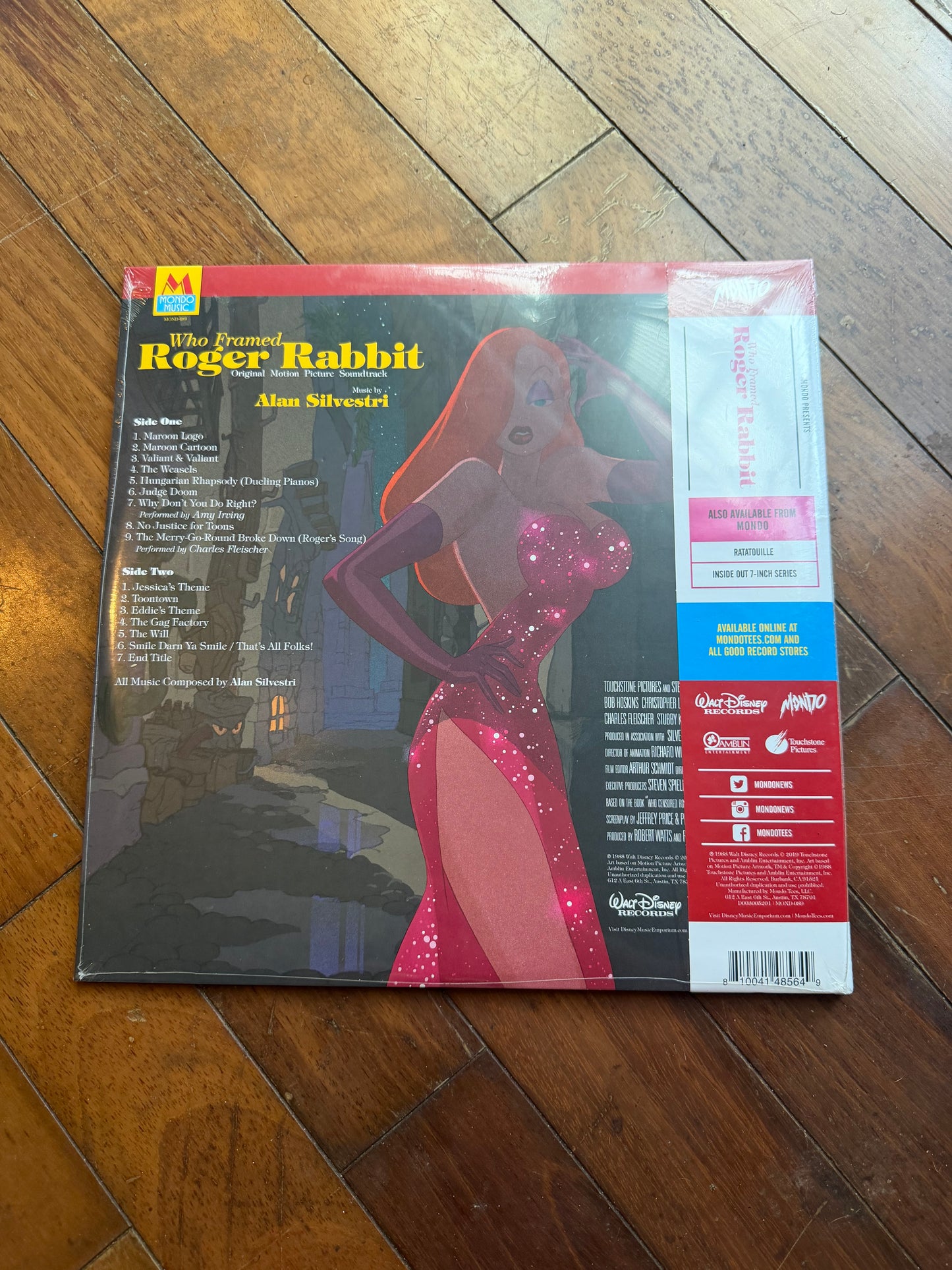 Who Framed Roger Rabbit - Original Motion Picture Soundtrack (Mondo exclusive tri-color red, white, blue vinyl)