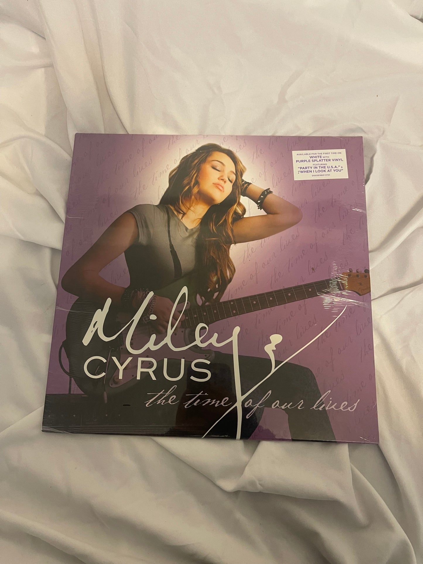 Miley Cyrus - The Time Of Our Lives (Urban Outfitters exclusive white with purple splatter vinyl)
