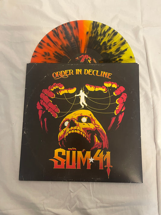 Sum 41 - Order In Decline (webstore exclusive orange and yellow with black splatter vinyl)