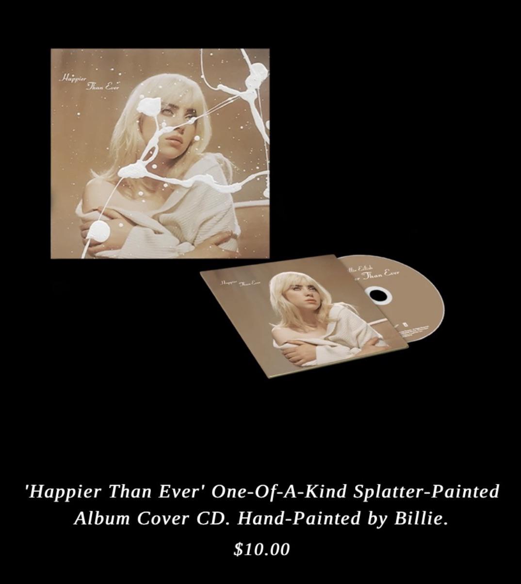 Billie Eilish - Happier Than Ever (webstore exclusive splatter painted CD)