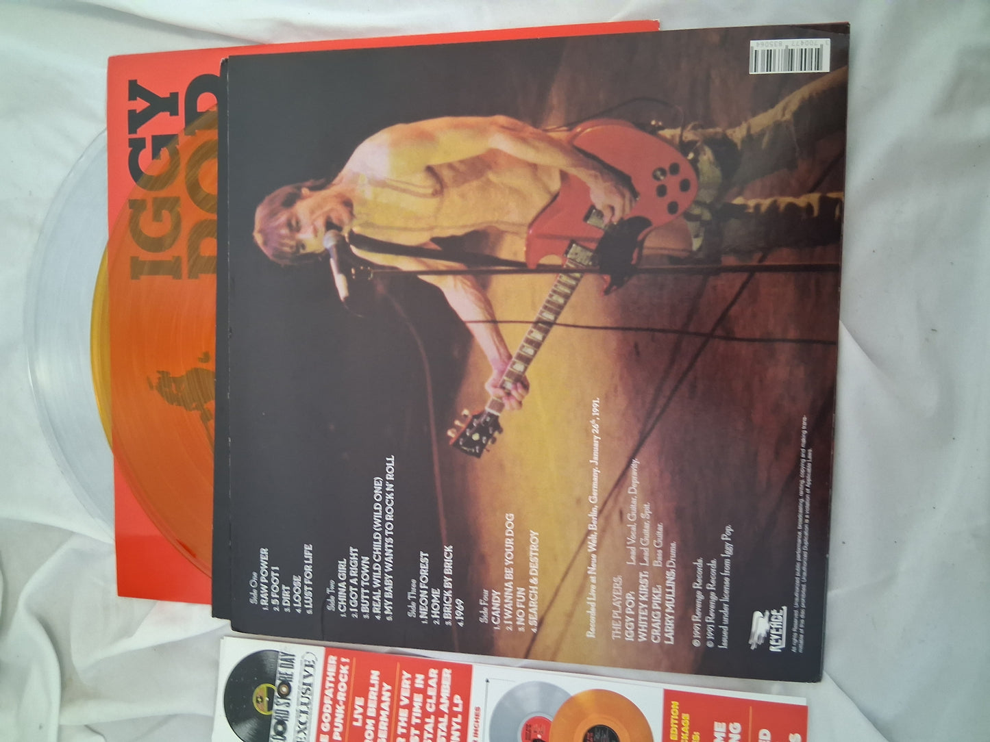 Iggy Pop - Berlin 91 (Record Store Day exclusive amber and clear vinyl)
