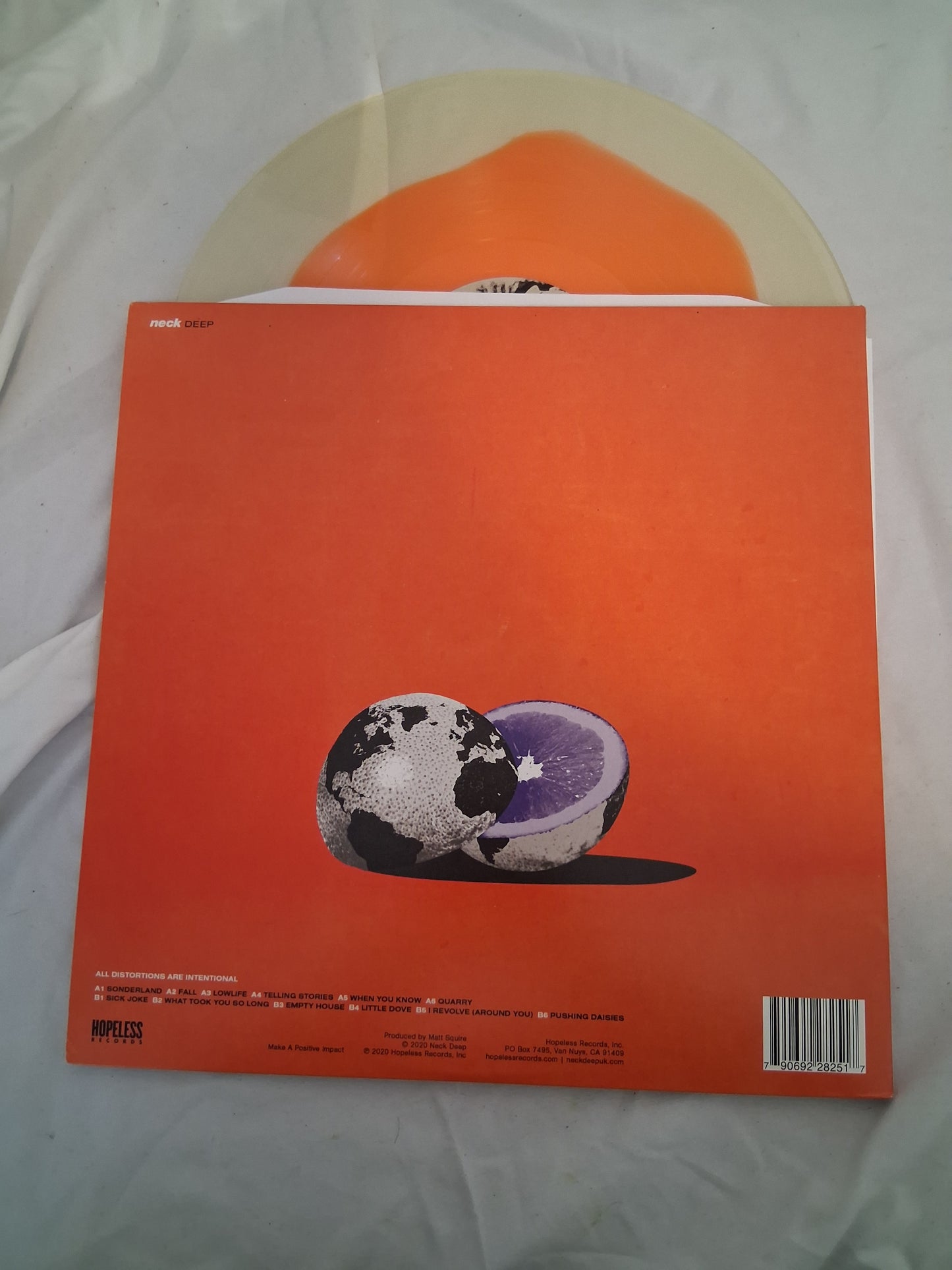 Neck Deep - All Distortions Are Intentional (Newbury Comics exclusive orange in cloudy clear vinyl)